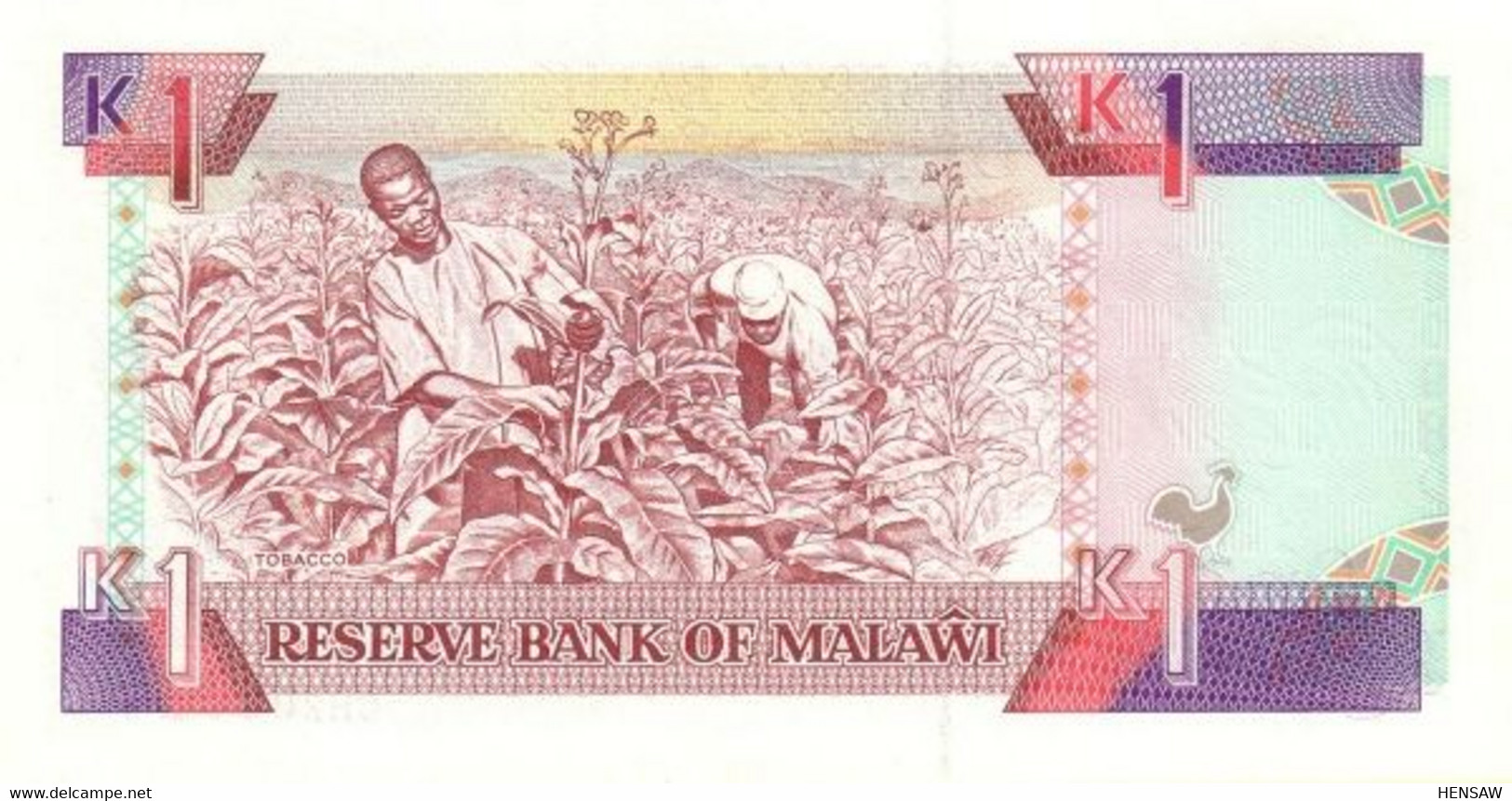 MALAWI 1 KWACHA 1992 P 23b UNC SC NUEVO - Malawi