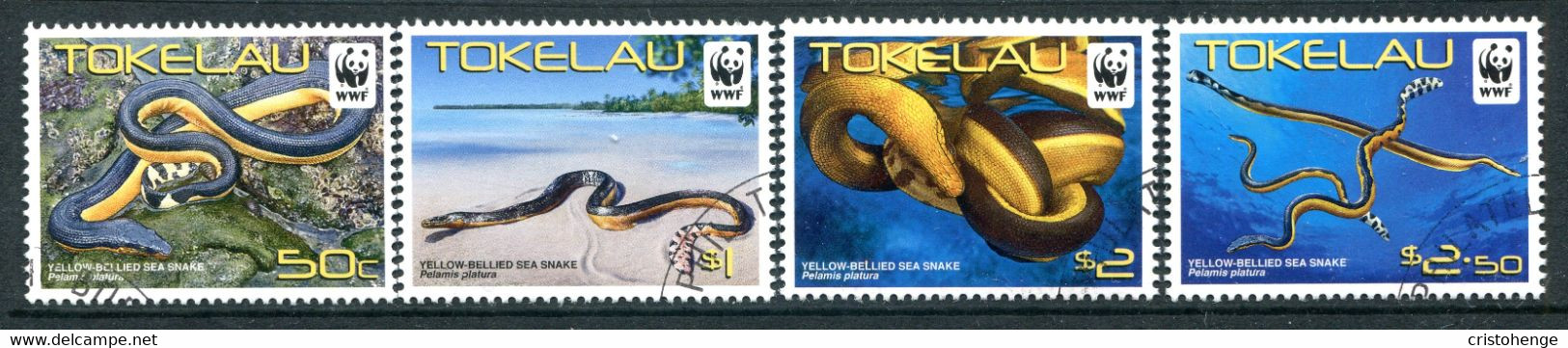 Tokelau 2011 Endangered Species - Yellow-bellied Sea Snake Set CTO Used (SG 420-423) - Tokelau