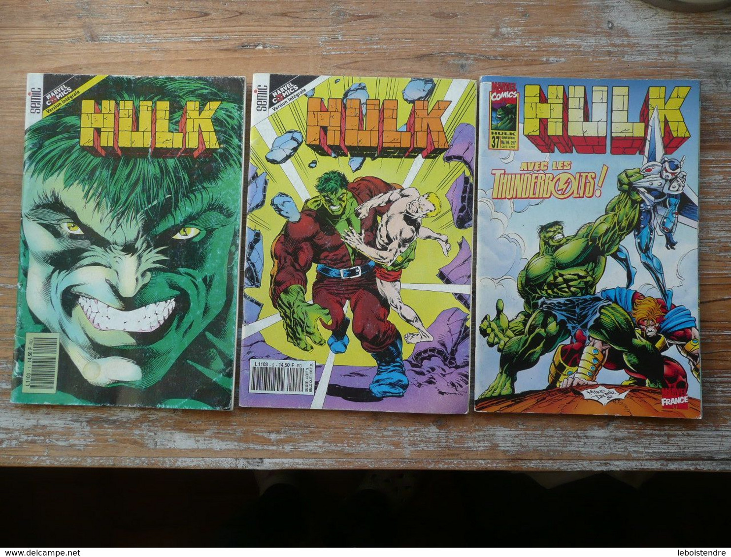 LOT DE 3 HULK 6E SERIE  N° 1 + 2 AVRIL ET JUIN 1992 SEMIC MARVEL COMICS + N° 37 MAI 1998 MARVEL FRANCE PANINI - Hulk