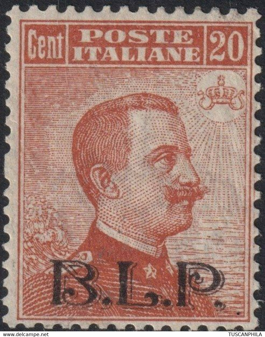 BLP II° Tipo 20 C. Arancio Nuovo Con Piena Gomma Raro Periziato - Sassone N.7A - Stamps For Advertising Covers (BLP)