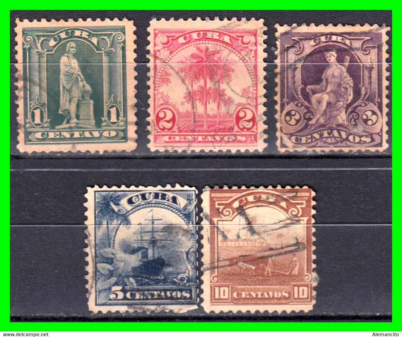 CUBA ( AMERICA DEL NORTE ) SERIE DE SELLOS DEL AÑO 1899 ( ESCENAS ) - Used Stamps