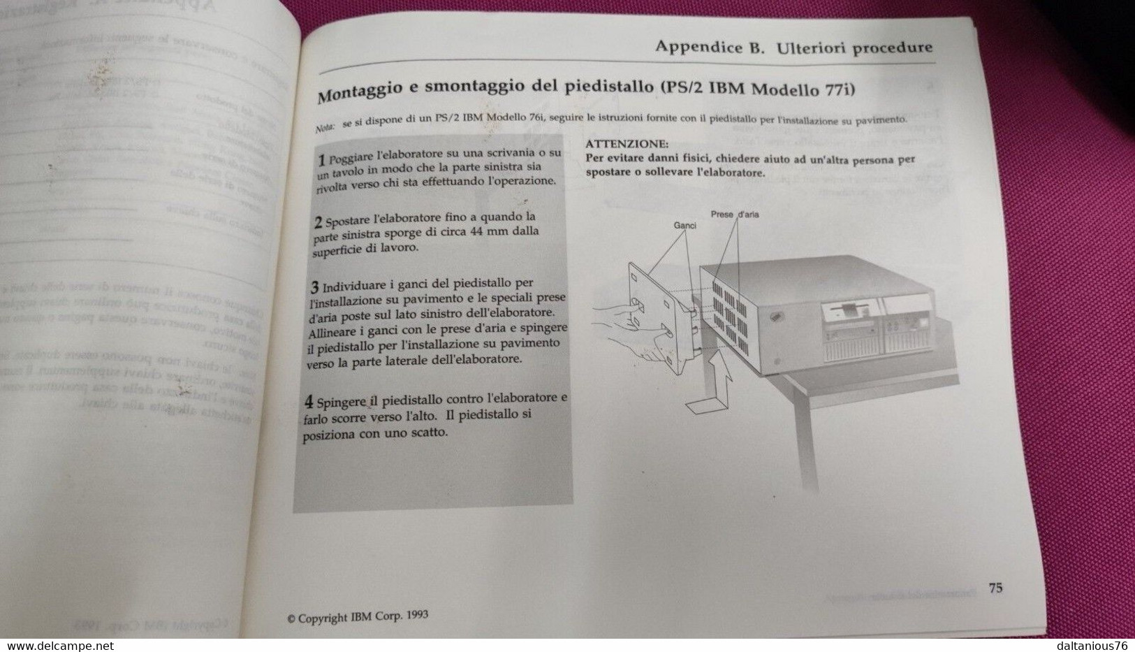 IBM PS/2 Manuale Guida ITA Modelli 76i E 77i Vintage PC - Informatica