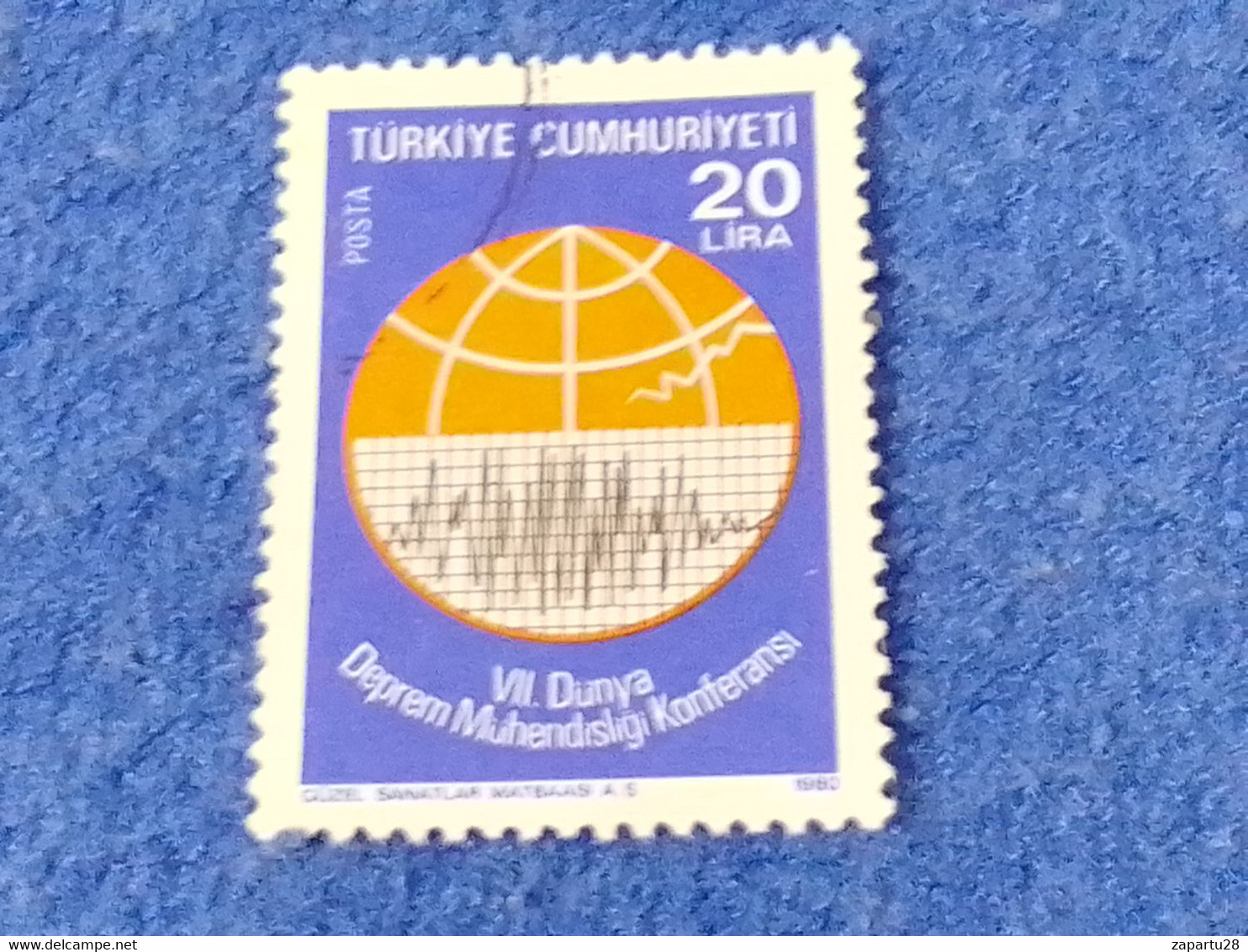 TÜRKEY--1980-90       20LİRA.       DAMGALI - Usados