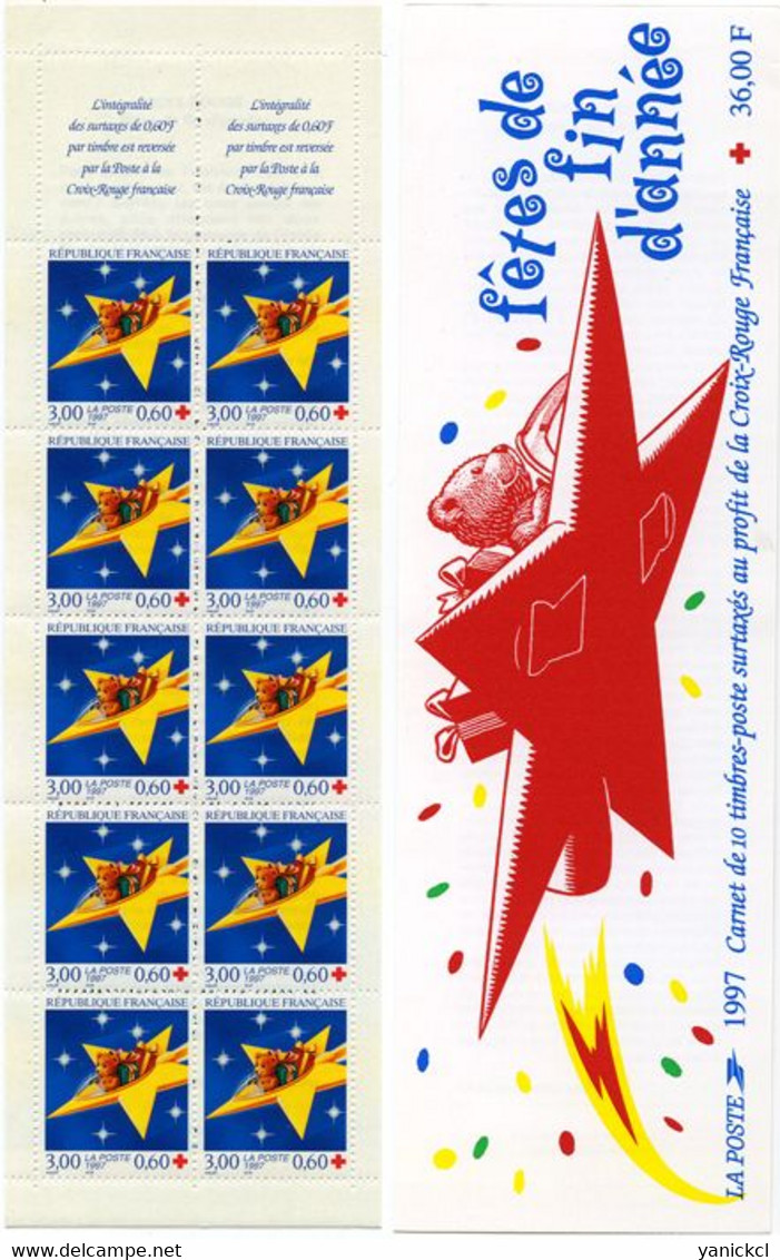 Croix-Rouge - Fêtes De Fin D'année - Carnet De 10 TP ** - 1997 - Y & T N° CA 2046 - Croix Rouge