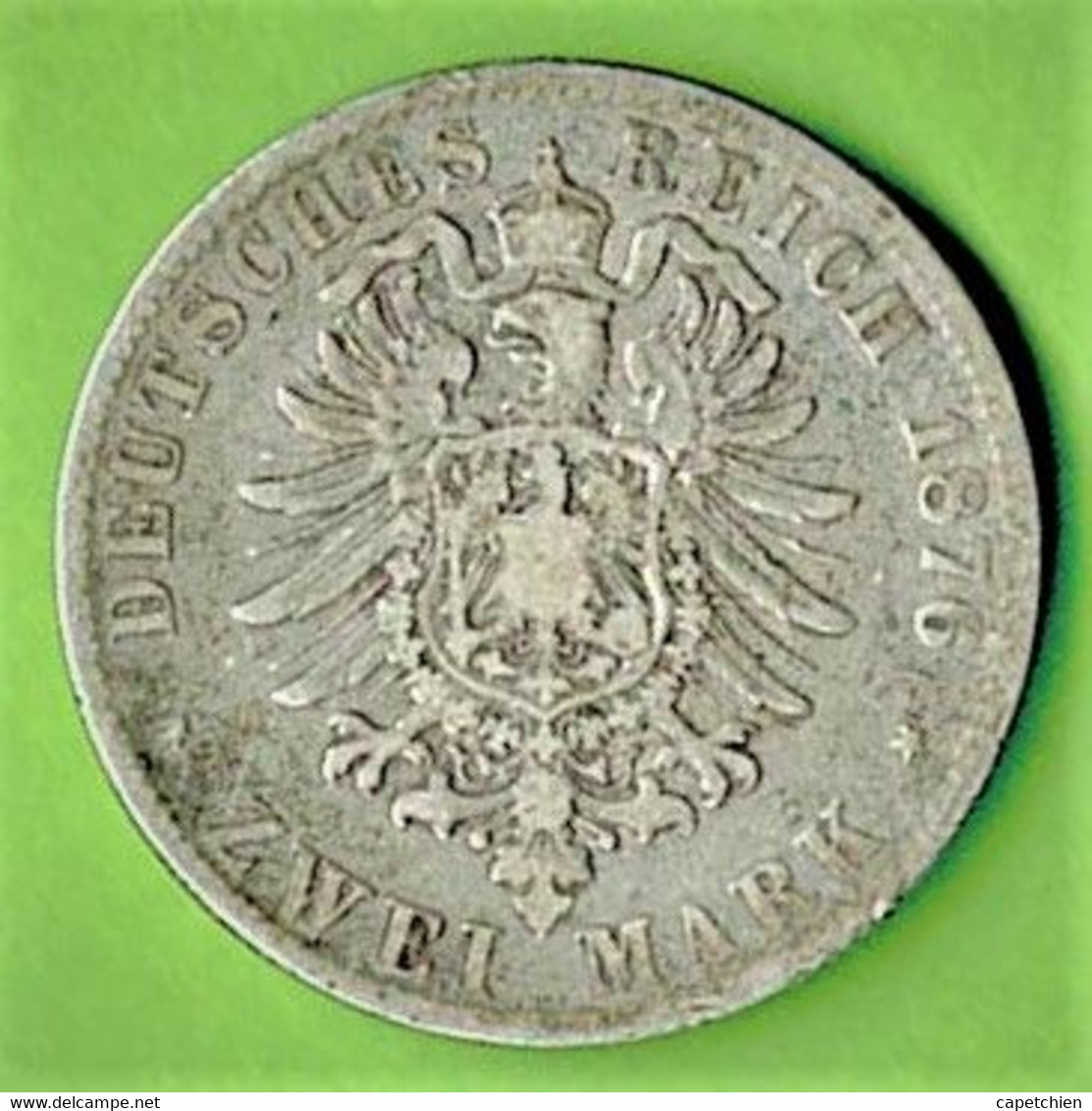 ALLEMAGNE / 2 MARK / KARL KOENIG VON WUERTTEMBERG / 1876 F / - 2, 3 & 5 Mark Argent