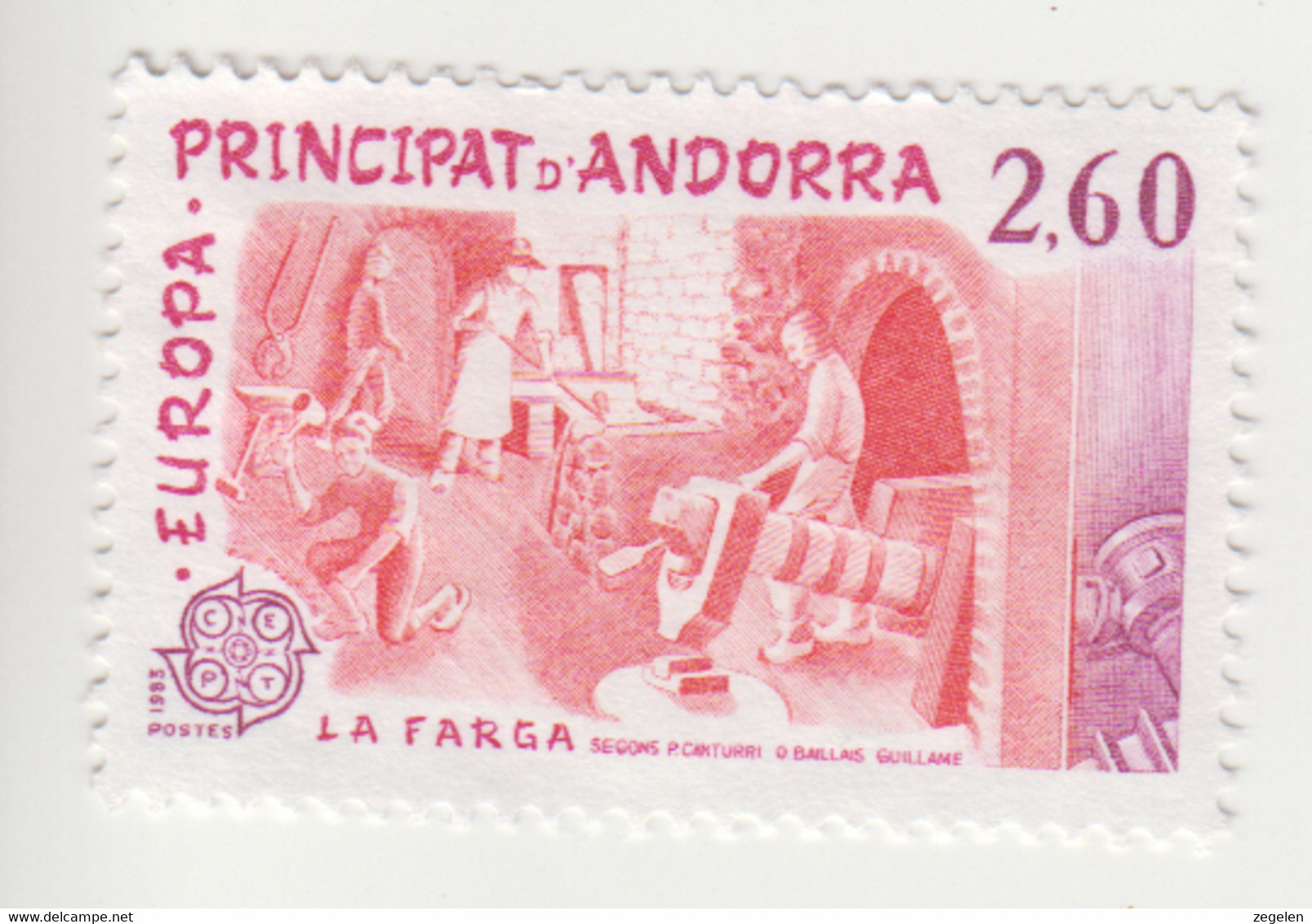 Andorra(Frans) Michel-cat 335 Gebruikt  (Europa-thema) - Used Stamps