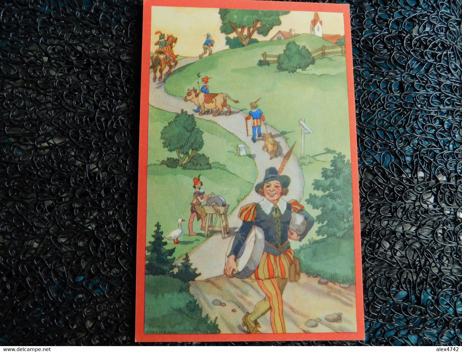 "Gelukkige Hans. Scene From Dutch Children Tale" Lovely Vintage Dutch Postcard  (K16) - Schermele, Willy