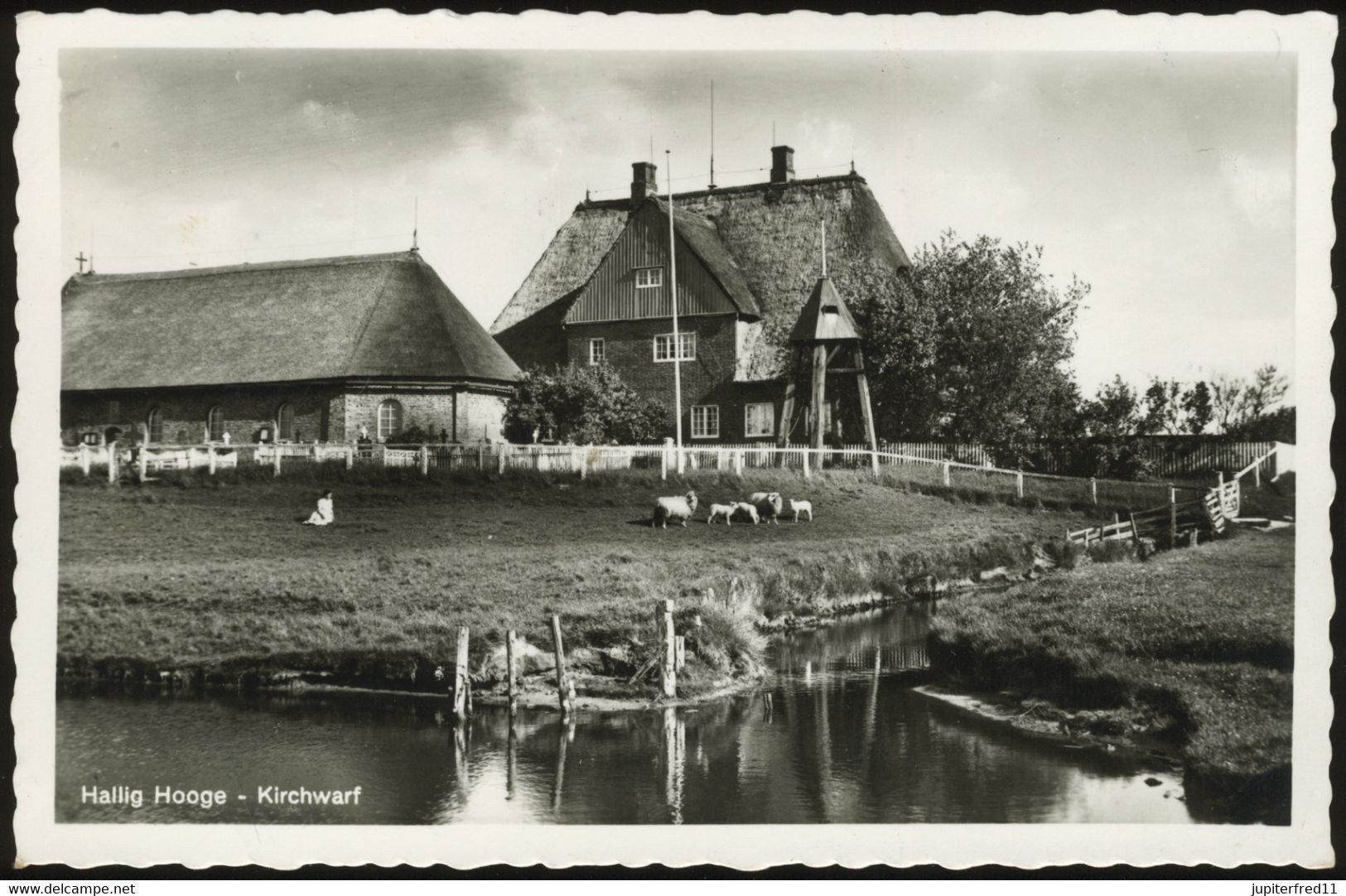 (B2919) AK Hallig Hooge, Kirchwarft 1966 - Halligen