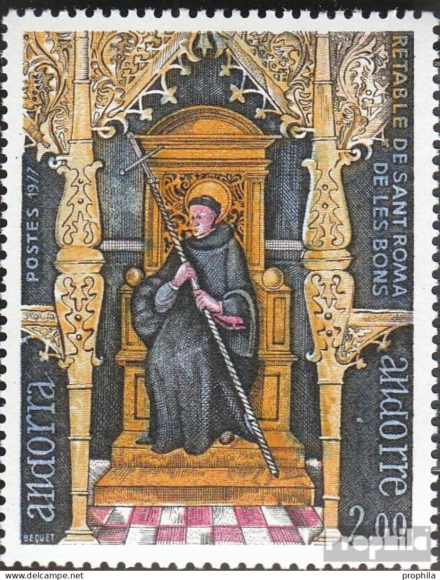 Andorra - Französische Post 285 (kompl.Ausg.) Postfrisch 1977 Religiöse Kunst - Carnets