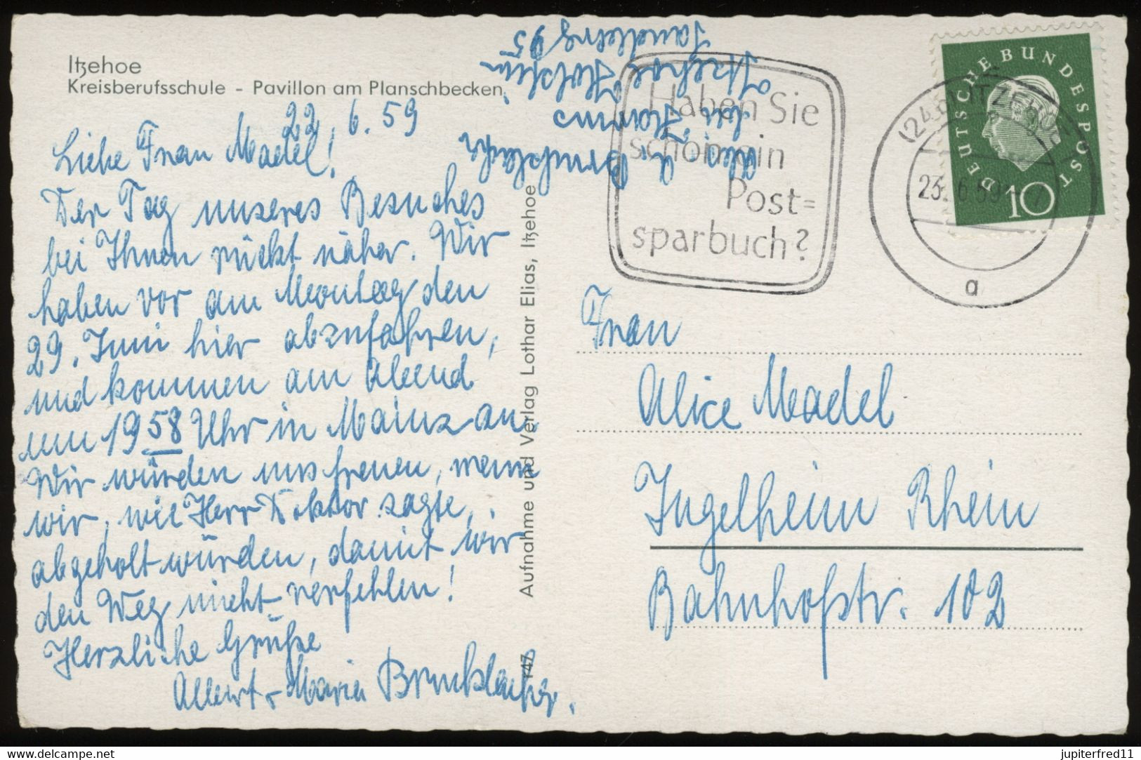 (B2957) AK Itzehoe, Kreisberufsschule 1959 - Itzehoe