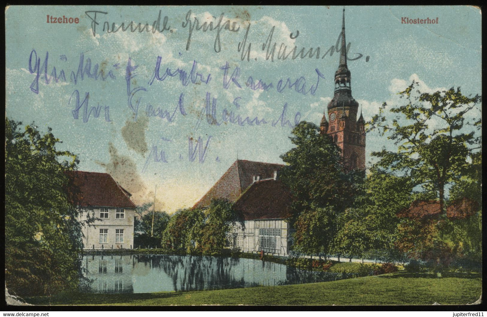 (B2960) AK Itzehoe, Klosterhof - Feldpost 1917 - Itzehoe