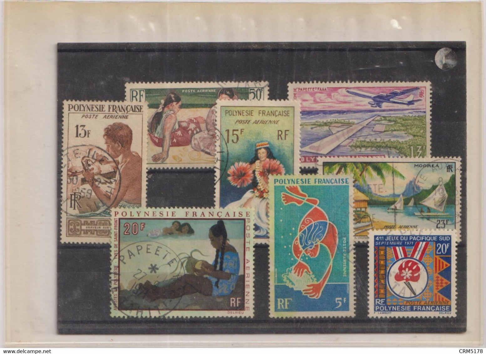 POLYNESIE-PA-LOT N°1/2-5-7-9-35-40-45-OB-TB- 1958 - Usados