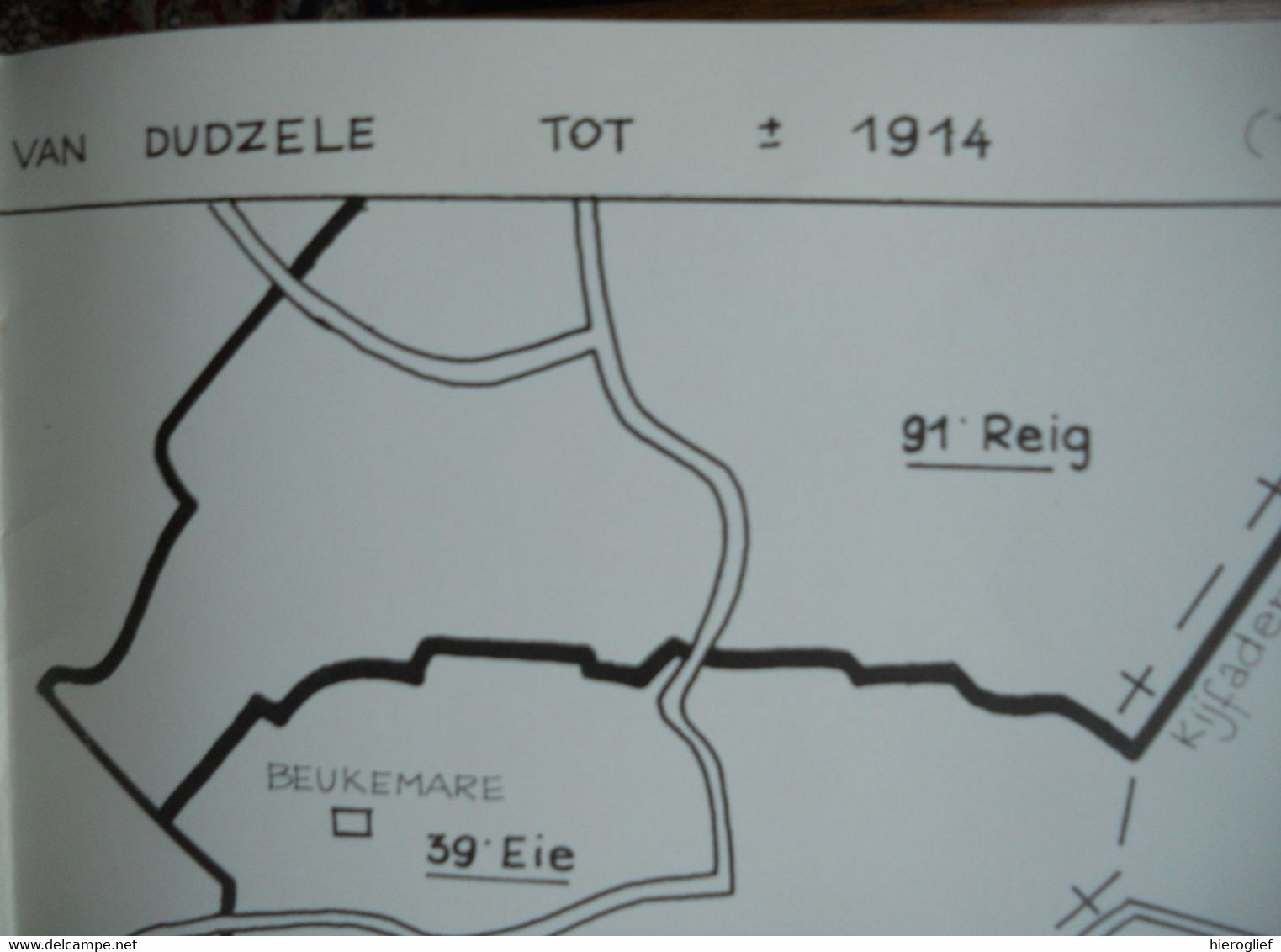 Toponimische Kaart DUDZELE - M. Coornaert +-1914 Brugge Ramskapelle Lissewege Oostkerke Damme Zuienkerke Zeebrugge - Topographical Maps