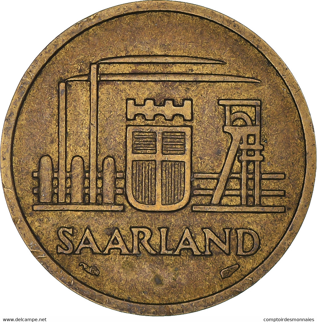 Monnaie, Saare, 20 Franken, 1954 - Otros & Sin Clasificación