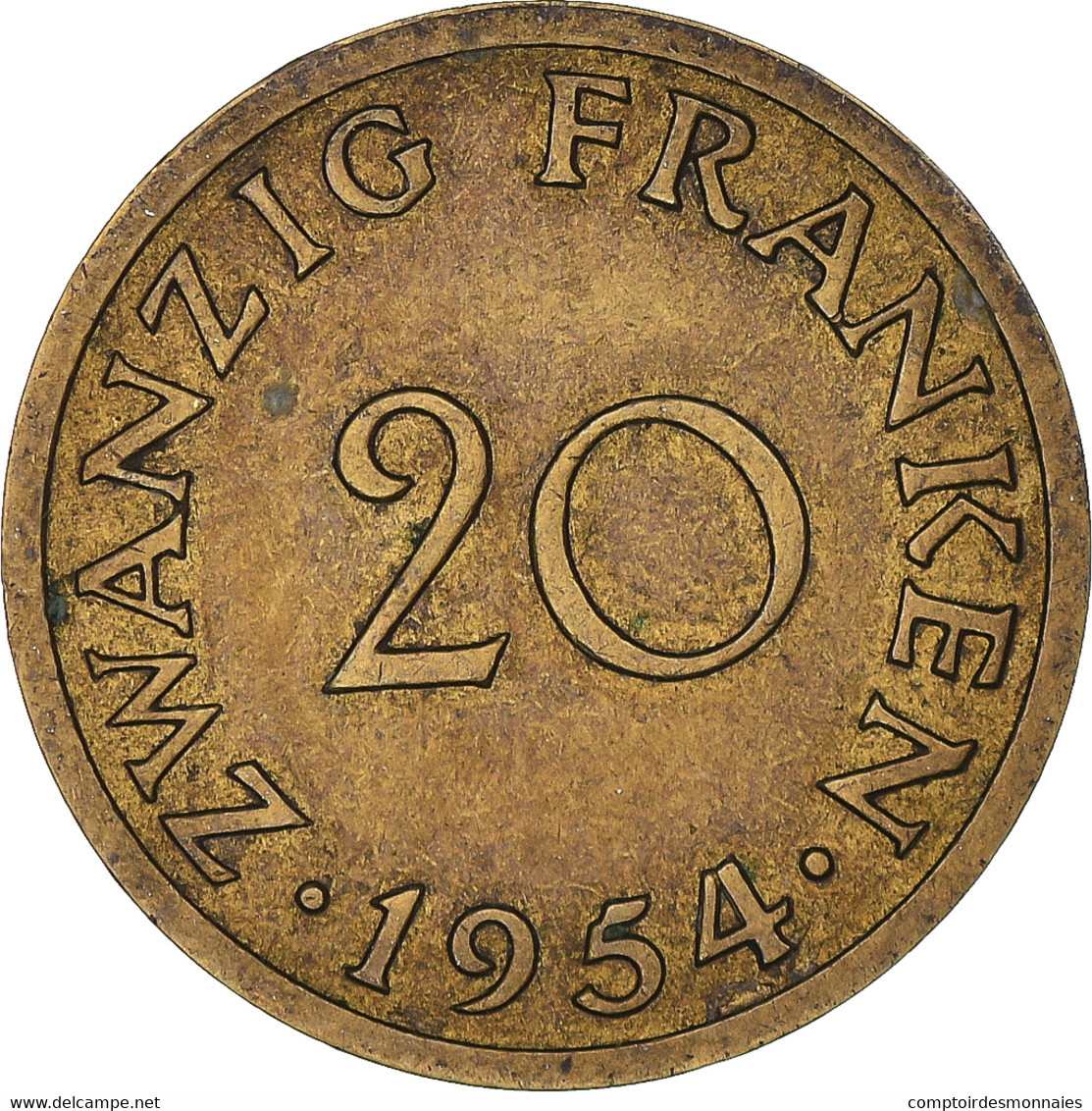 Monnaie, Saare, 20 Franken, 1954 - Sonstige & Ohne Zuordnung