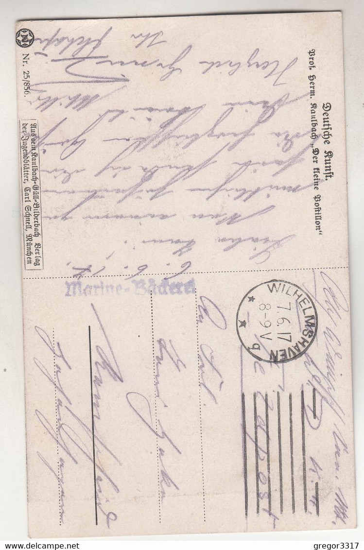 C4483) Herm. KAULBACH - Der Kleine Postillon - Feldpost Wilhelmshaven 7.6.1917 - Kaulbach, Hermann