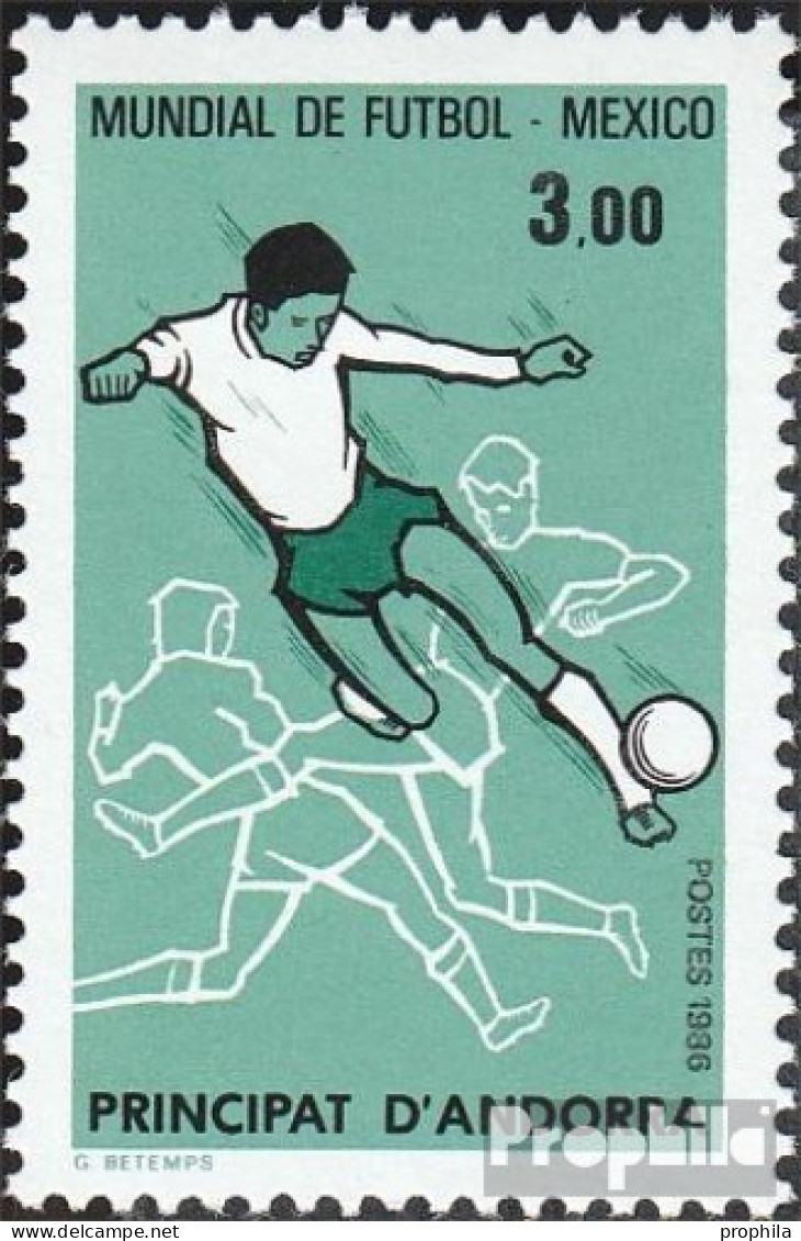 Andorra - Französische Post 371 (kompl.Ausg.) Postfrisch 1986 Fußball - Markenheftchen