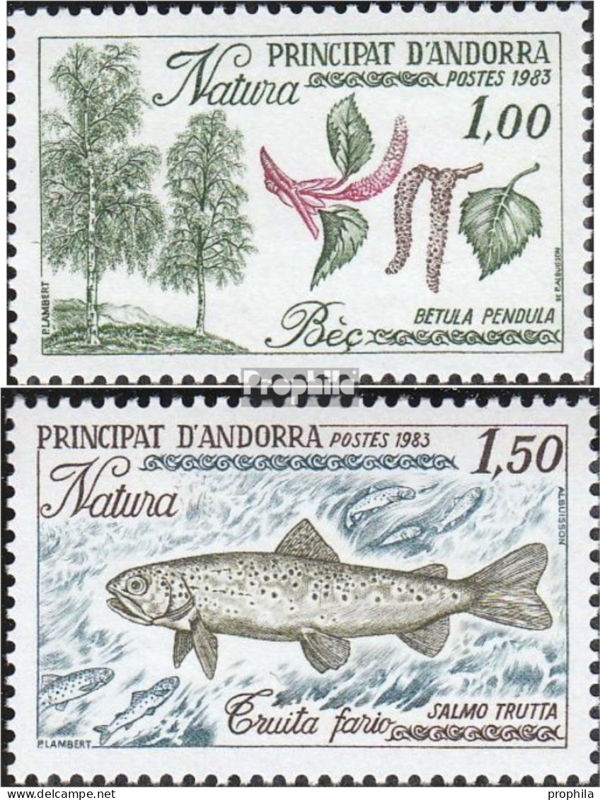 Andorra - Französische Post 332-333 (kompl.Ausg.) Postfrisch 1983 Naturschutz - Carnets