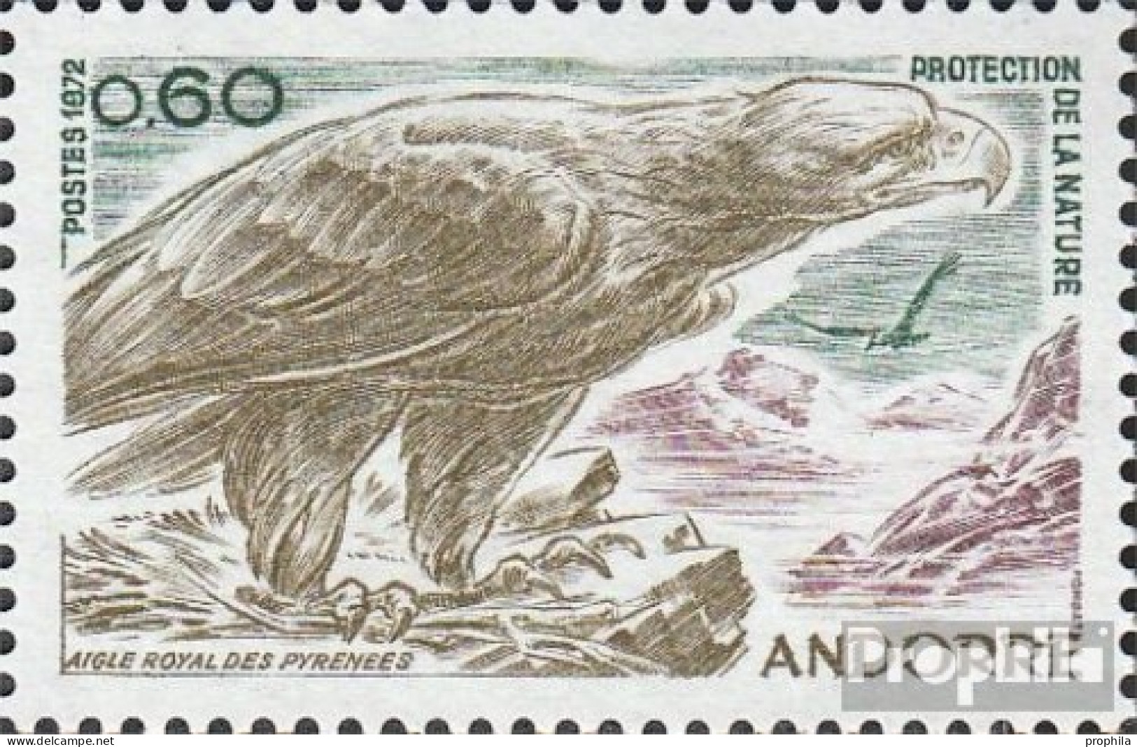 Andorra - Französische Post 240 (kompl.Ausg.) Postfrisch 1972 Naturschutz - Steinadler - Cuadernillos