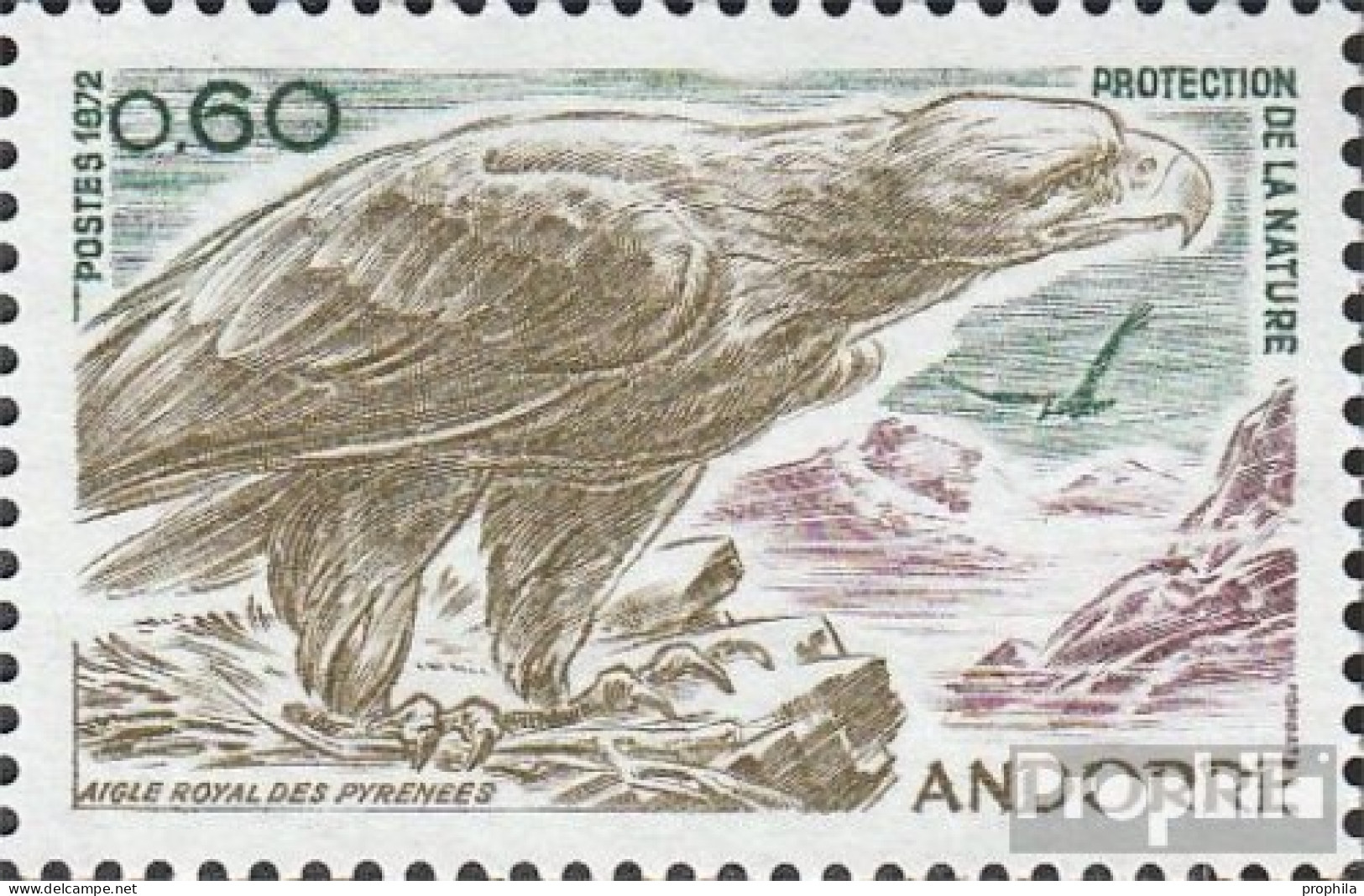 Andorra - Französische Post 240 (kompl.Ausg.) Postfrisch 1972 Naturschutz - Steinadler - Markenheftchen
