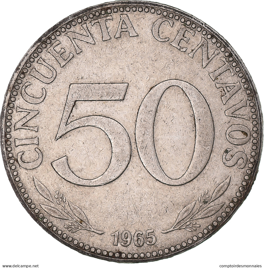 Monnaie, Bolivie, 50 Centavos, 1965 - Bolivie