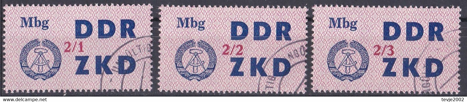 DDR 1964 - Laufkontrollzettel ZKD Mi.Nr. 40 I - III - Ungültig Gestempelt Used - Neufs