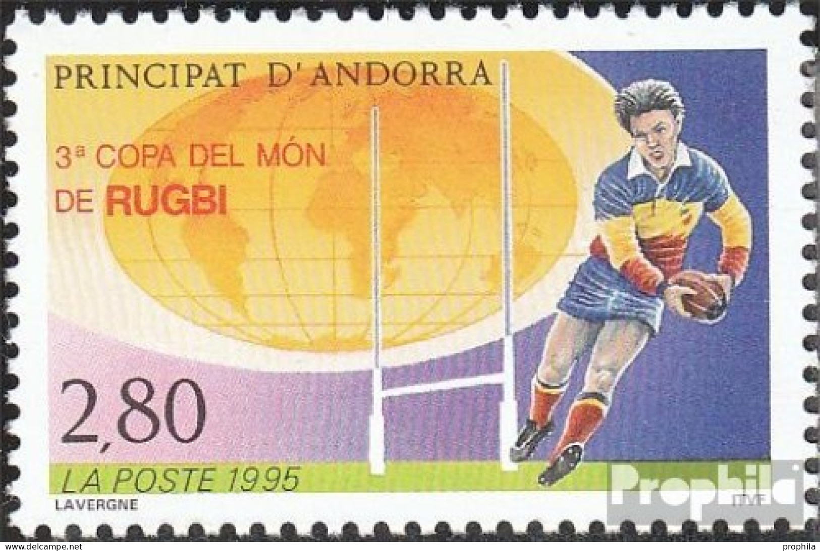 Andorra - Französische Post 476 (kompl.Ausg.) Postfrisch 1995 Rugby - Markenheftchen