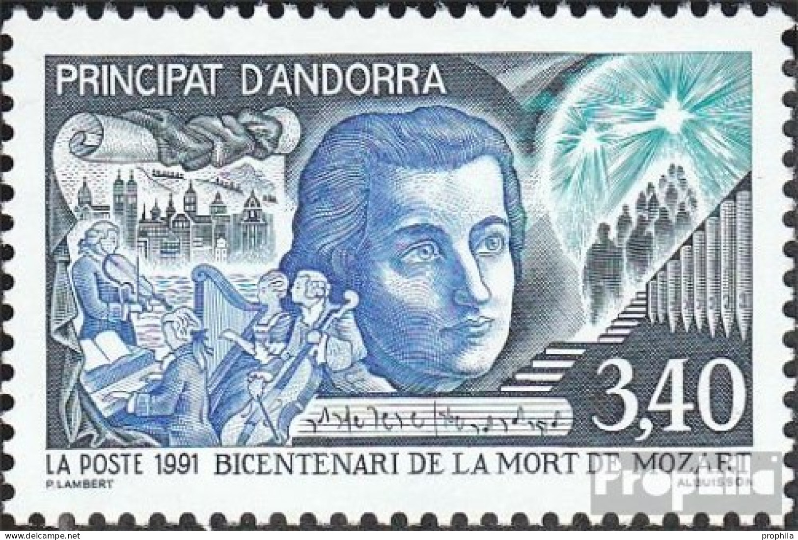 Andorra - Französische Post 429 (kompl.Ausg.) Postfrisch 1991 Mozart - Cuadernillos