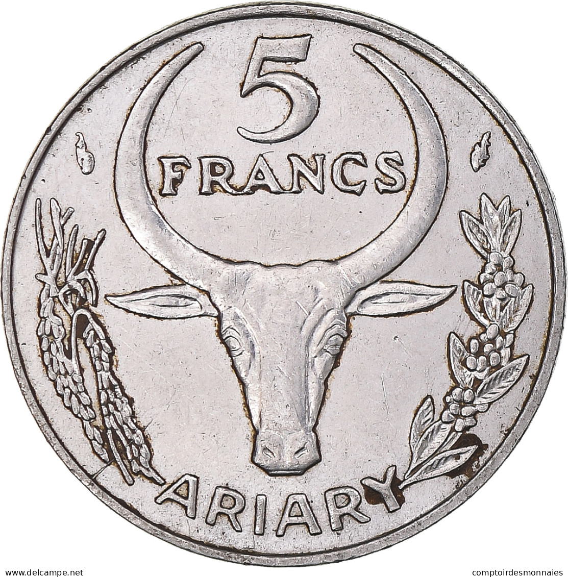 Monnaie, Madagascar, 5 Francs, Ariary, 1983 - Madagaskar