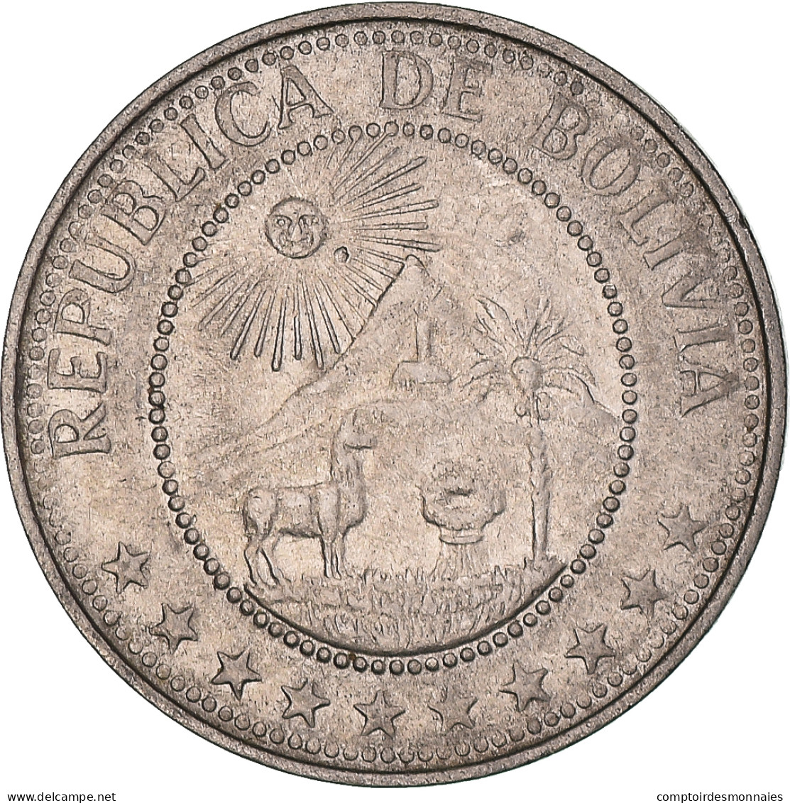 Monnaie, Bolivie, 20 Centavos, 1967 - Bolivie