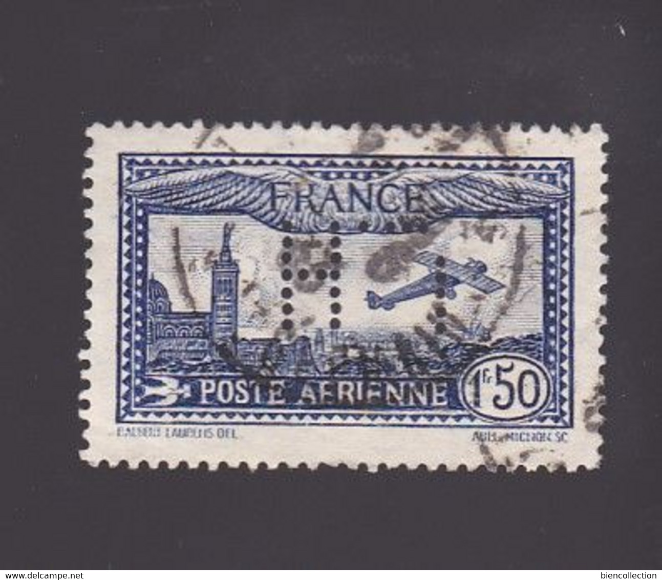 PA No 6 Perforé LH Librairie Hachette - Used Stamps