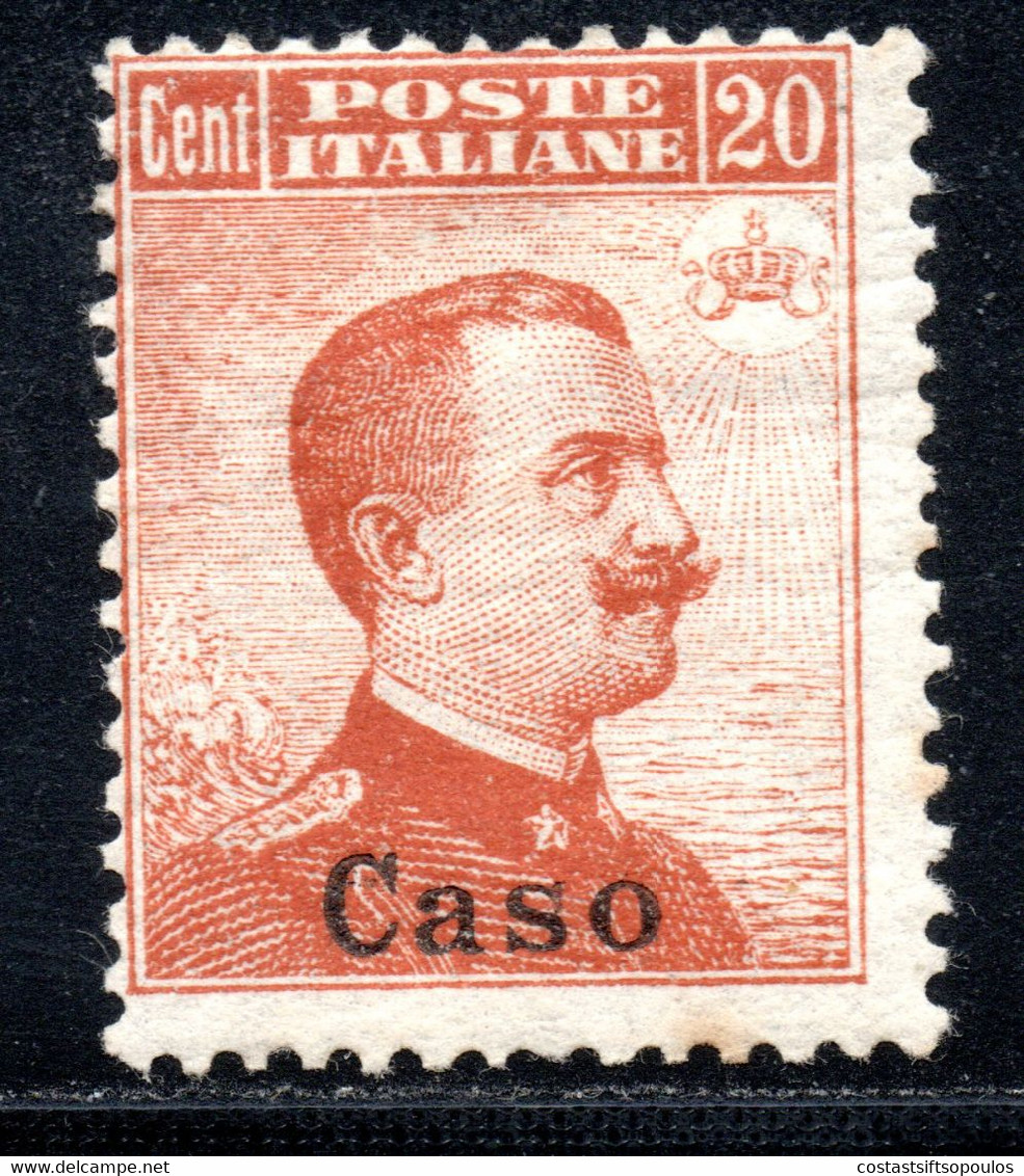 1416. GREECE,ITALY,DODECANESE. CASO, KASOS, 1916 20 C, HELLAS 12,SC. 10 MH - Ägäis (Caso)