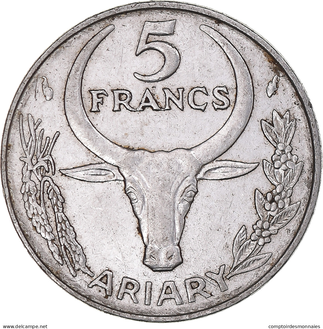 Monnaie, Madagascar, 5 Francs, Ariary, 1980 - Madagaskar