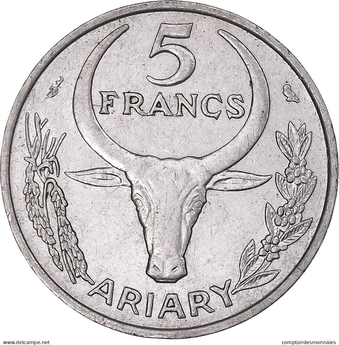 Monnaie, Madagascar, 5 Francs, Ariary, 1967 - Madagaskar