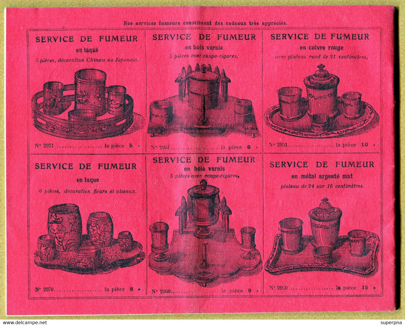 " CATALOGUE D'ARTICLES POUR FUMEURS - BESSARD " De CLERMONT-FERRAND  (1909/1910)  Pipe - Documentos