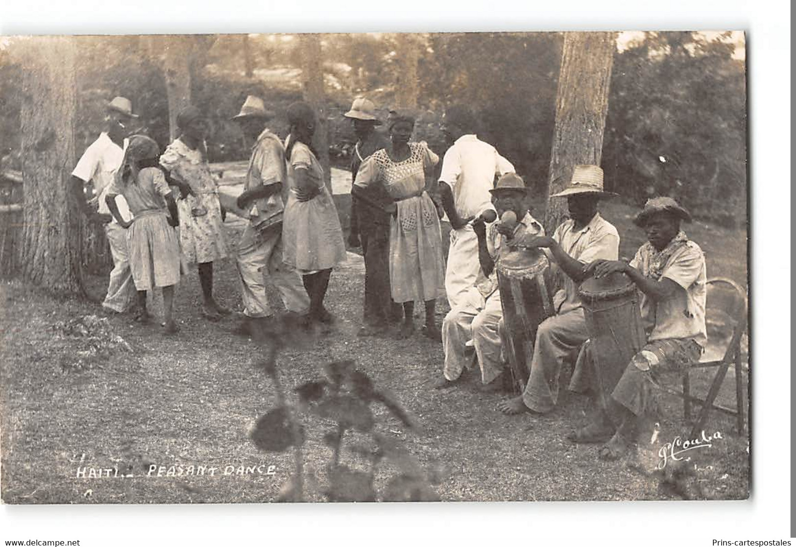 CPA Carte Photo Haiti Peasant Dance - Haiti