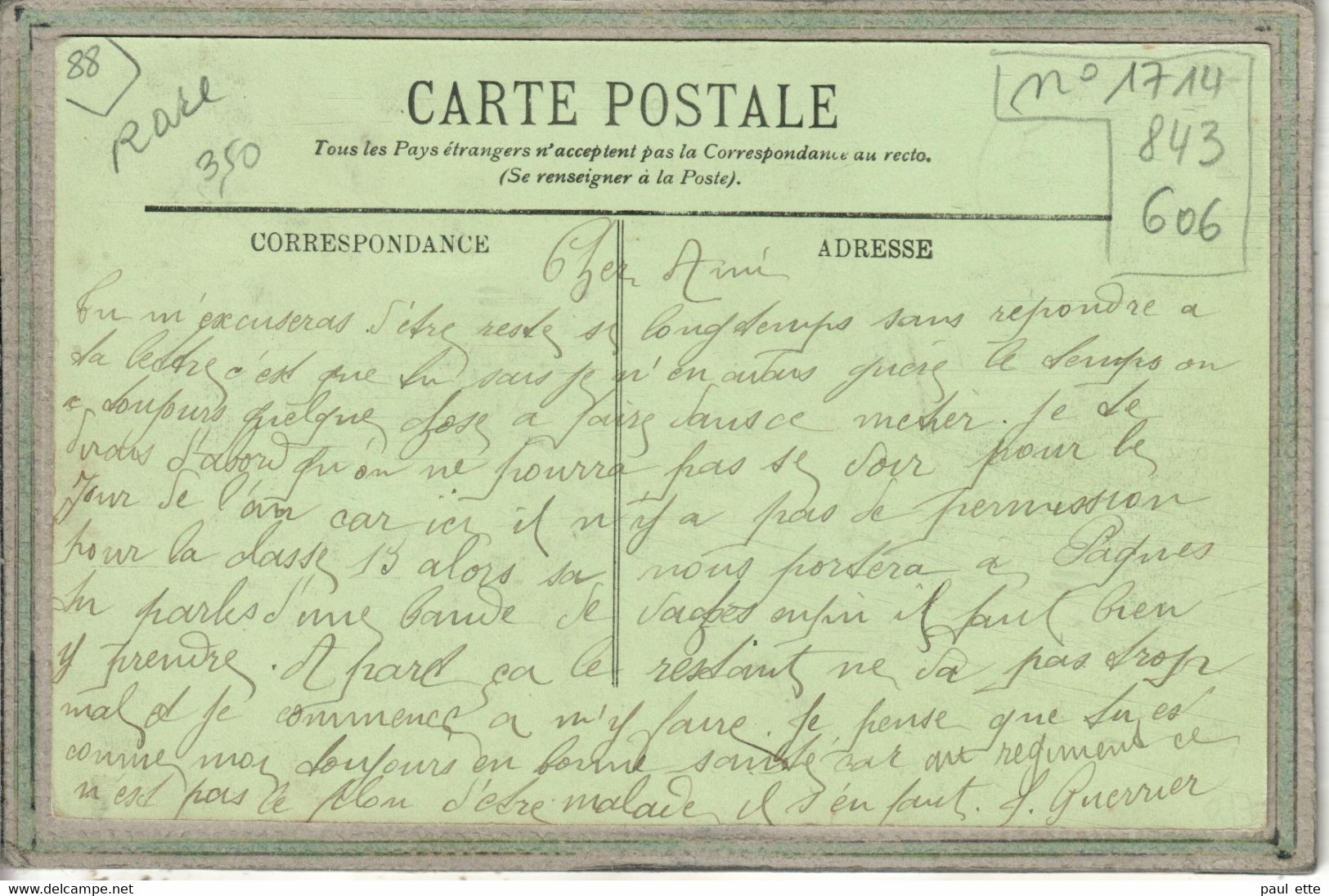 CPA - (ST 88) SAINT-ETIENNE - Aspect Du Bourg , Vue Prise Des Carrières En 1910 - Saint Etienne De Remiremont