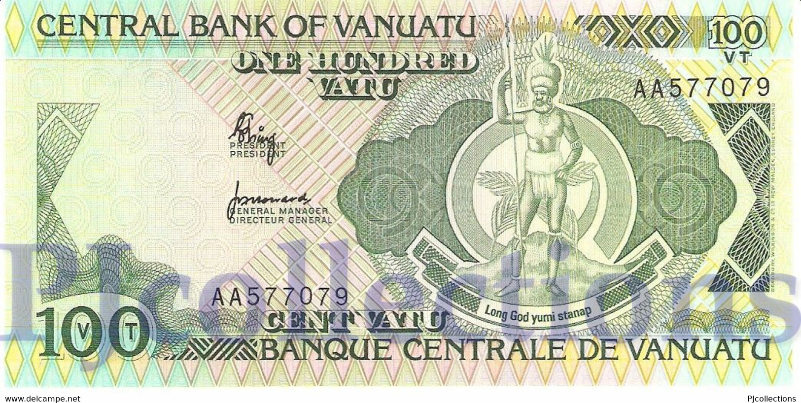 LOT VANUATU 100 VATU 1982 PICK 1 PREFIX "AA" UNC X 3 PCS - Vanuatu