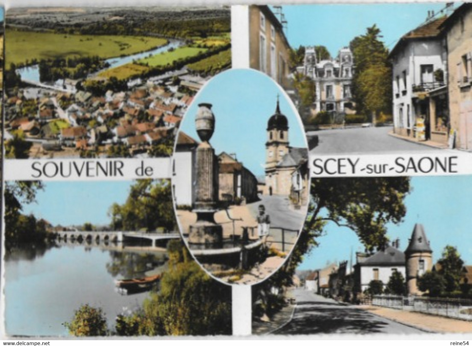 70 -SCEY Sur SAONE (Haute Saône) Pont Sur La Saône-Quartier D/l Poste -Rue Paulmard-Fontaine-Eglise-1965-COMBIER N° 17 C - Scey-sur-Saône-et-Saint-Albin