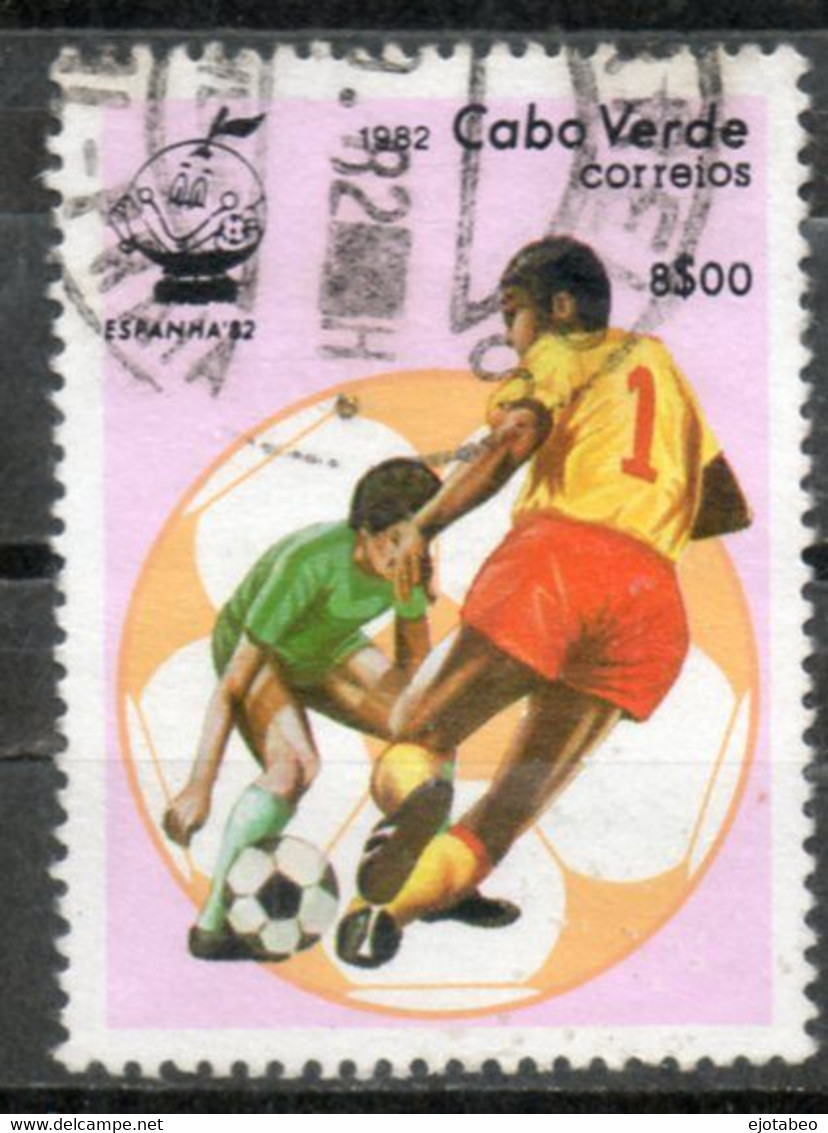 4 Cabo Verde 1982 Yvert 454-Michel 460-TT: Futbol,Campeonatos Mundiales - Cap Vert