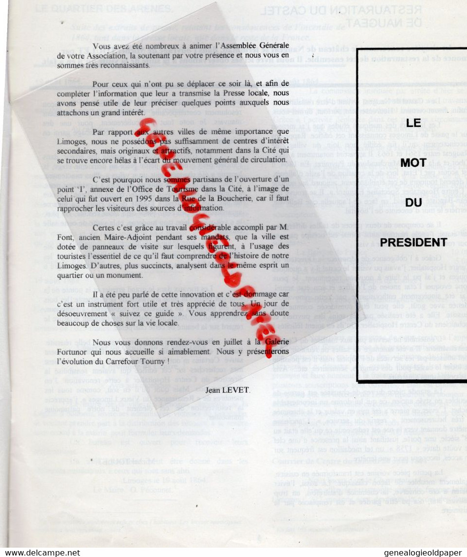 87-LIMOGES-REVUE RENAISSANCE VIEUX LIMOGES-JUIN 1996-CASTEL NAUGEAT -QUARTIER LES ARENES-BERNARD GUI-SADI CARNOT-TRIPON - Limousin