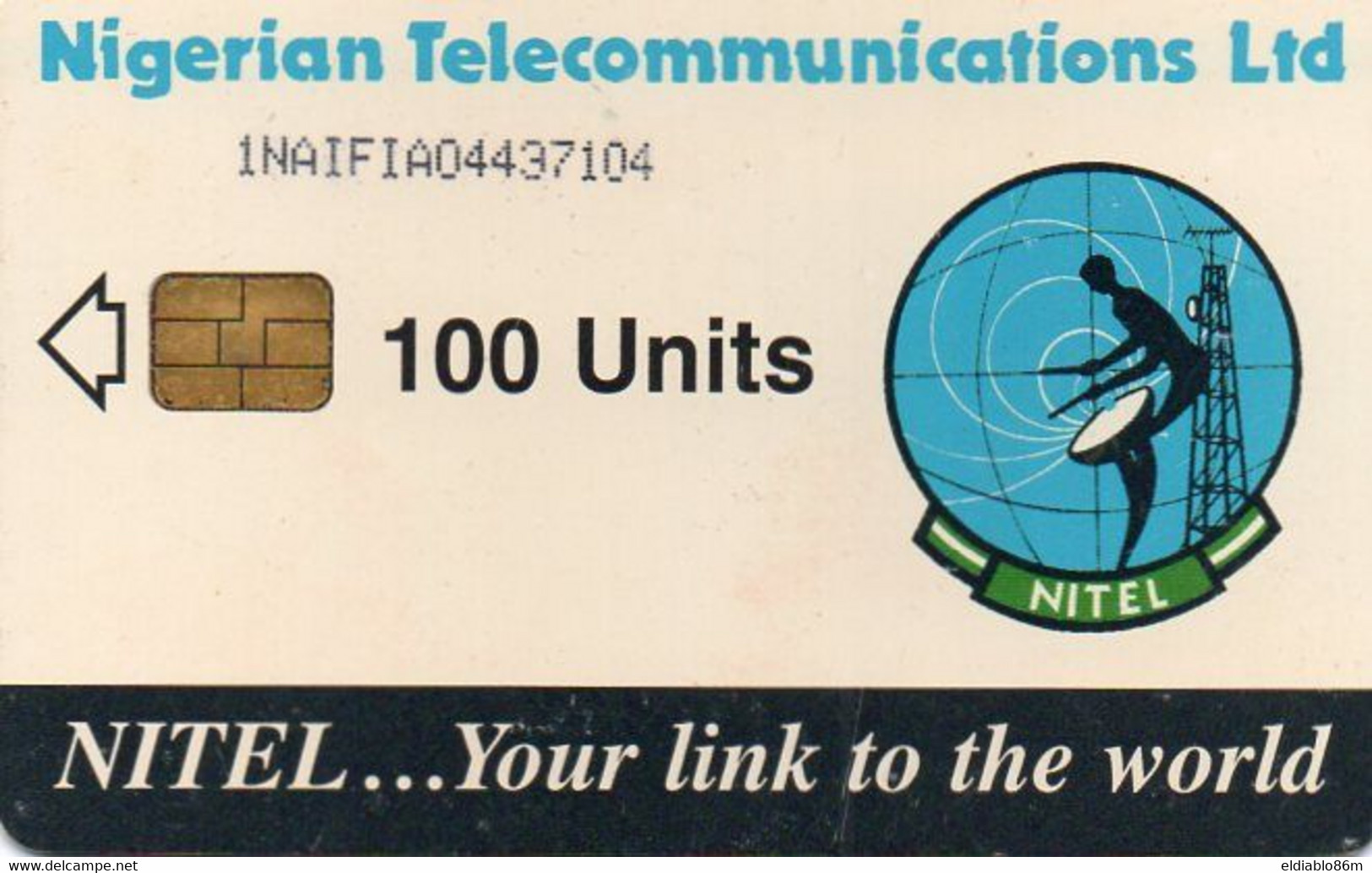 NIGERIA - CHIP CARD - EARTH STATION 100 UNITS - 1NAIFIA - Nigeria