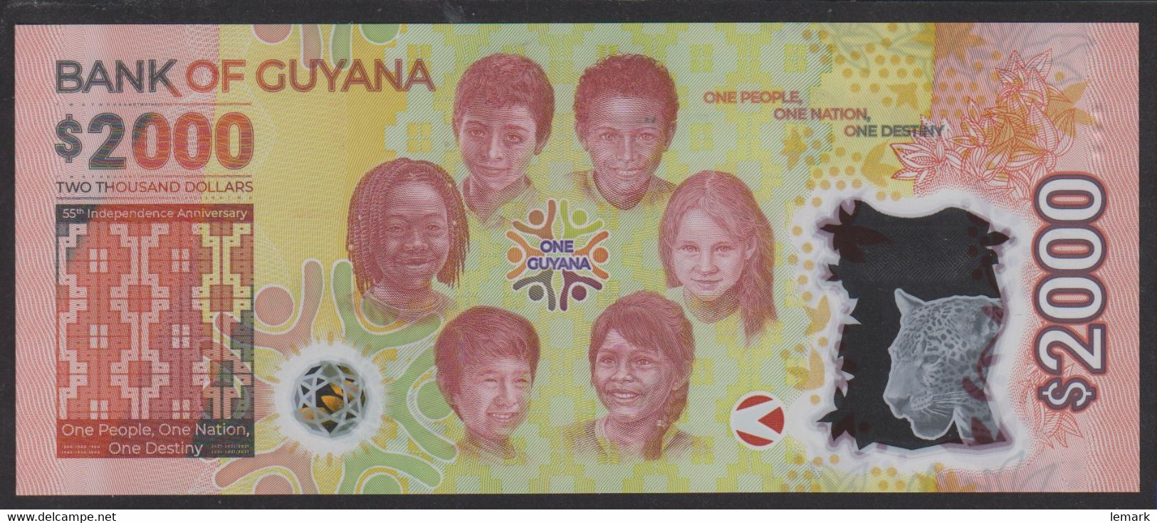 Guyana 2000 Dollars 2022 P42 UNC - Guyana