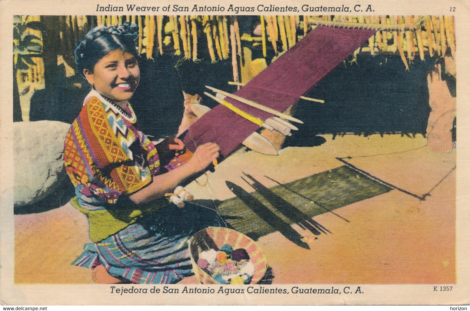 X386  San Antonio Aguas Calientes - Tejedora - 1949 - Guatemala