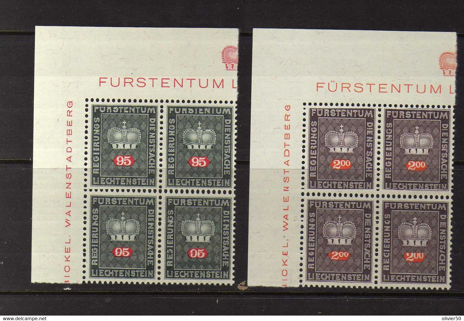 Liechtenstein -  1969 -  95 R. Et 2 F. Timbres De Service- Neufs** - MNH - Service