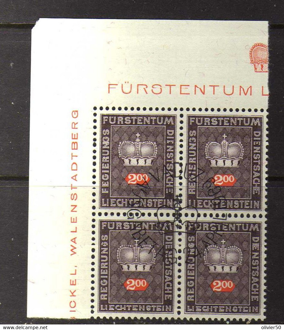 Liechtenstein -  1969 -  95 R. Et 2 F. Timbres De Service-  Obliteres - Service