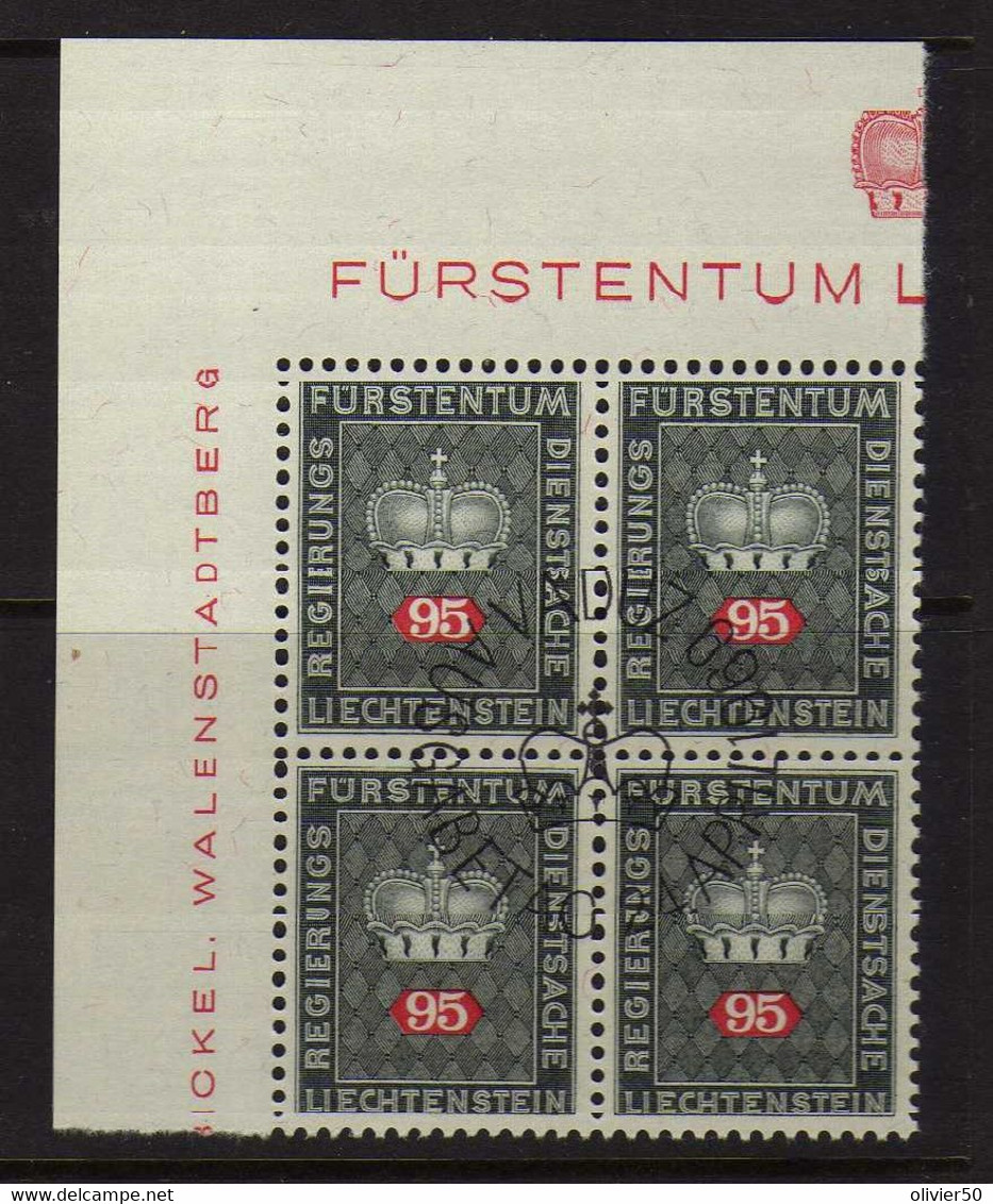 Liechtenstein -  1969 -  95 R. Et 2 F. Timbres De Service-  Obliteres - Service