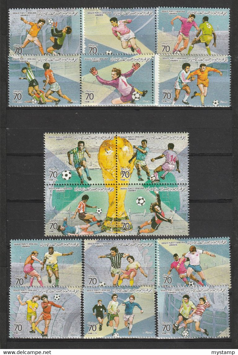 LIBYA SPORT SOCCER 16v MINT NEVER HINGED - Africa Cup Of Nations