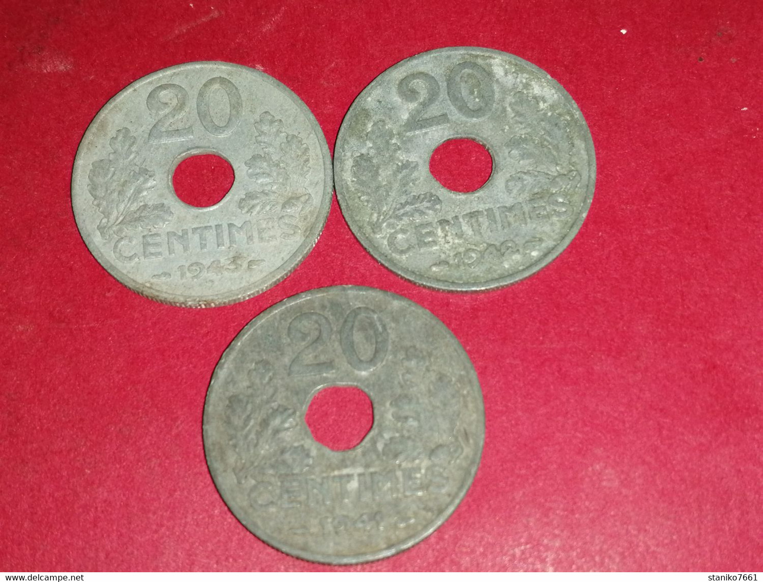 20 Centimes ETAT FRANCAIS ZING Non Nettoyé VOIR PHOTOS - 20 Centimes