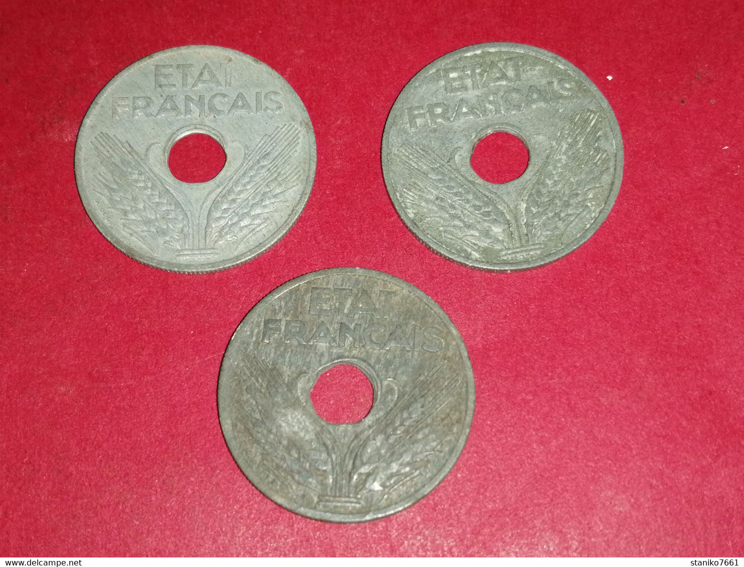 20 Centimes ETAT FRANCAIS ZING Non Nettoyé VOIR PHOTOS - 20 Centimes